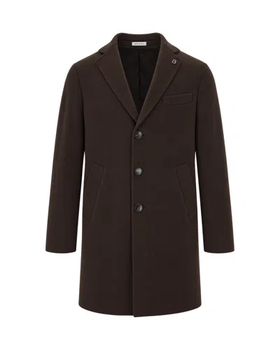 Breras Milano Dark Brown Wool-blend Coat