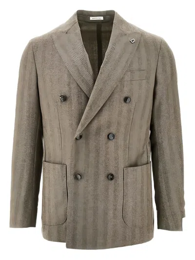 Breras Milano Double-breasted Blazer In Green