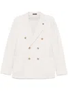 Breras Milano Double-breasted Blazer In Neutrals