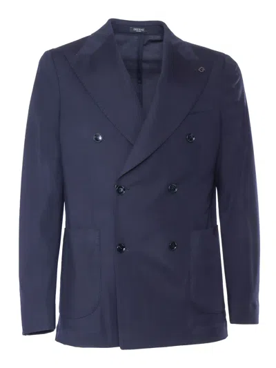 Breras Milano Double-breasted Blue Blazer