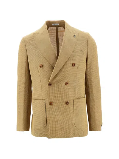 Breras Milano Double-breasted Blazer In Nude