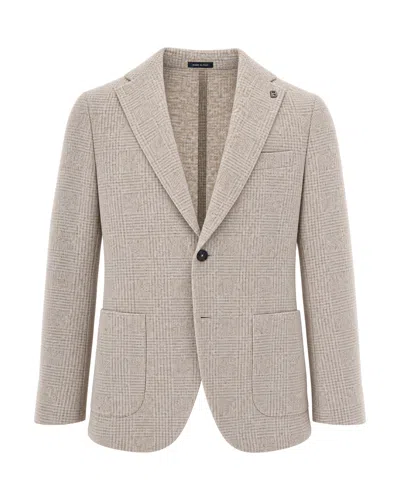 Breras Milano Giacca Principe Di Galles Beige In Neutral