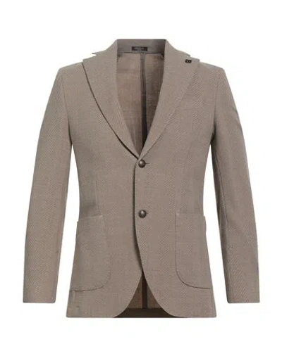 Breras Milano Man Blazer Beige Size 36 Virgin Wool, Elastane In Brown