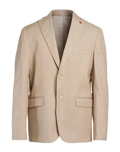 Breras Milano Man Blazer Beige Size 42 Cotton, Elastane In Neutral