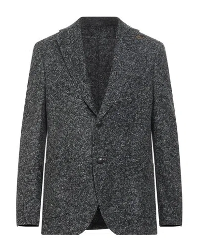 Breras Milano Man Blazer Black Size 44 Acrylic, Virgin Wool, Polyester