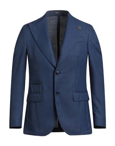 Breras Milano Man Blazer Blue Size 42 Virgin Wool