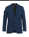 Breras Milano Man Blazer Blue Size 42 Virgin Wool, Viscose, Cotton, Elastane In Blue
