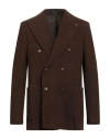 Breras Milano Man Blazer Brown Size 42 Virgin Wool, Elastane