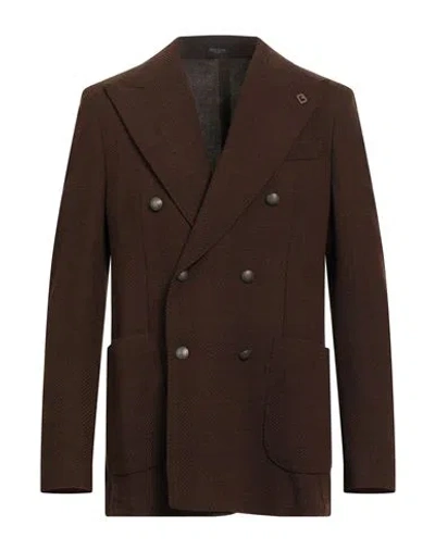 Breras Milano Man Blazer Brown Size 42 Virgin Wool, Elastane