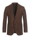 Breras Milano Man Blazer Brown Size 44 Acrylic, Virgin Wool, Polyester