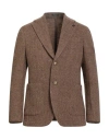 Breras Milano Man Blazer Camel Size 40 Virgin Wool In Brown