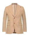 Breras Milano Man Blazer Camel Size 42 Virgin Wool In Brown