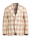 Breras Milano Man Blazer Cream Size 42 Cotton, Linen In White