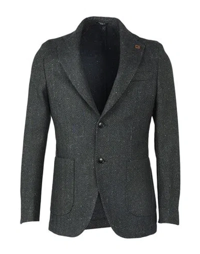 Breras Milano Man Blazer Dark Green Size 42 Virgin Wool, Silk
