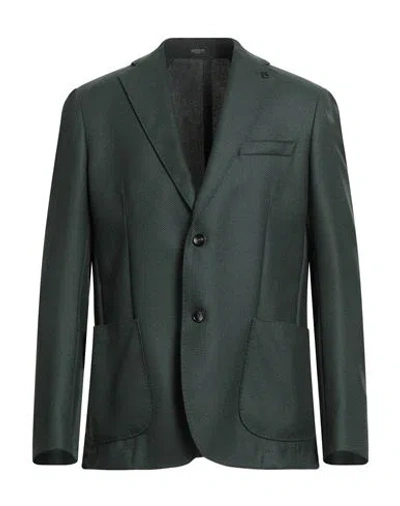 Breras Milano Man Blazer Emerald Green Size 42 Virgin Wool
