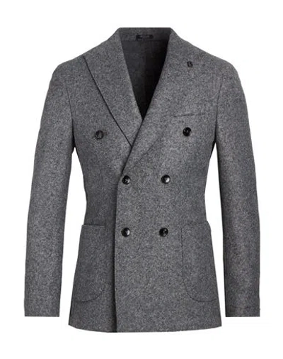 Breras Milano Man Blazer Grey Size 38 Acrylic, Virgin Wool, Polyester