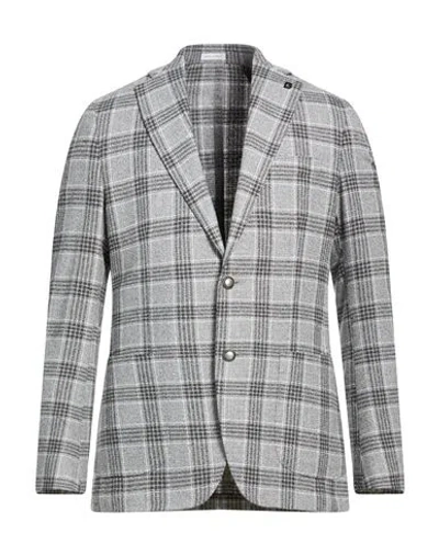 Breras Milano Man Blazer Grey Size 40 Viscose, Virgin Wool, Polyamide In Blue
