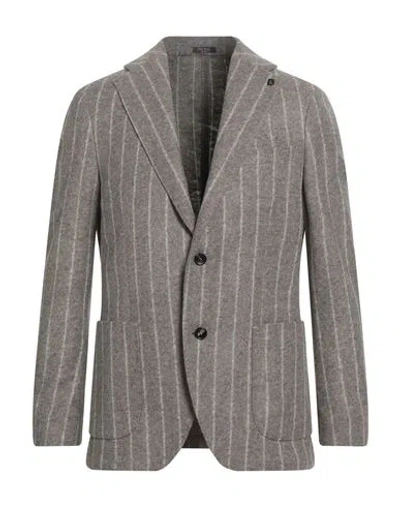 Breras Milano Man Blazer Grey Size 42 Acrylic, Shetland Wool, Polyester In Multi