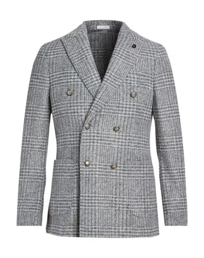 Breras Milano Man Blazer Grey Size 42 Virgin Wool, Elastane In Gray