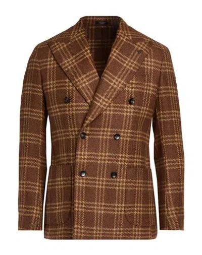 Breras Milano Man Blazer Light Brown Size 38 Virgin Wool, Polyamide