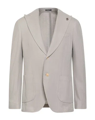 Breras Milano Man Blazer Light Grey Size 42 Cotton In Gray