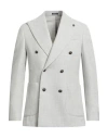 Breras Milano Man Blazer Light Grey Size 42 Virgin Wool, Cotton In Gray