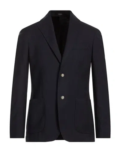 Breras Milano Man Blazer Midnight Blue Size 38 Virgin Wool