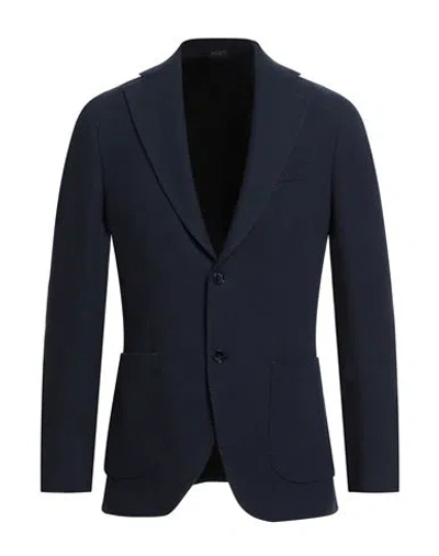 Breras Milano Man Blazer Midnight Blue Size 44 Virgin Wool, Viscose, Polyester, Elastane
