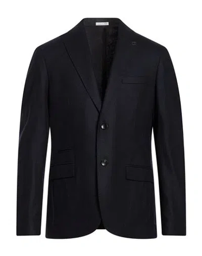 Breras Milano Man Blazer Midnight Blue Size 44 Wool, Polyamide, Acrylic, Cashmere, Elastane