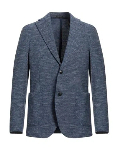 Breras Milano Man Blazer Navy Blue Size 48 Polyester, Cotton