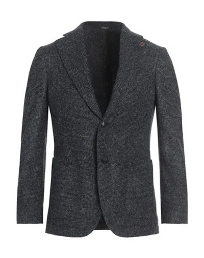 Breras Milano Man Blazer Navy Size 38 Acrylic, Virgin Wool, Polyester In Blue