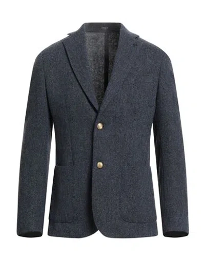 Breras Milano Man Blazer Navy Size 38 Virgin Wool In Blue