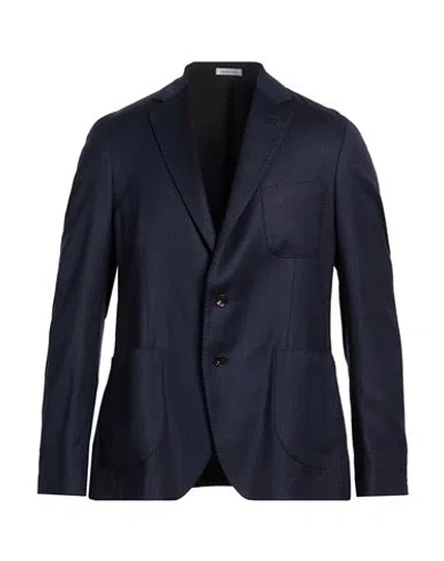 Breras Milano Man Blazer Navy Size 46 Virgin Wool In Blue