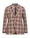 Breras Milano Man Blazer Sand Size 42 Linen In Brown