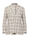 Breras Milano Man Blazer Sand Size 48 Linen In Neutral