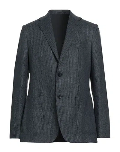 Breras Milano Man Blazer Slate Blue Size 40 Wool, Polyester, Viscose