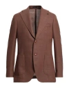Breras Milano Man Blazer Tan Size 42 Virgin Wool In Brown