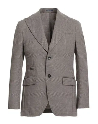 Breras Milano Man Blazer Taupe Size 48 Virgin Wool In Gray