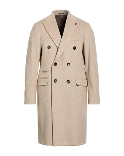 Breras Milano Man Coat Beige Size 42 Wool, Polyamide, Cashmere In Neutral