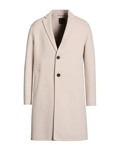 Breras Milano Man Coat Beige Size Xl Wool, Polyester In Multi
