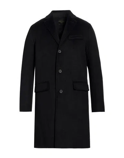 Breras Milano Man Coat Black Size Xl Wool, Polyester