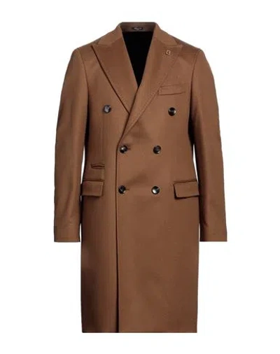 Breras Milano Man Coat Brown Size 42 Virgin Wool