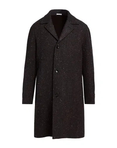 Breras Milano Man Coat Charcoal Size 40 Virgin Wool, Polyamide, Polyester In Gray