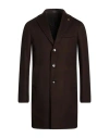 Breras Milano Man Coat Chocolate Brown Size 38 Wool, Polyamide, Cashmere