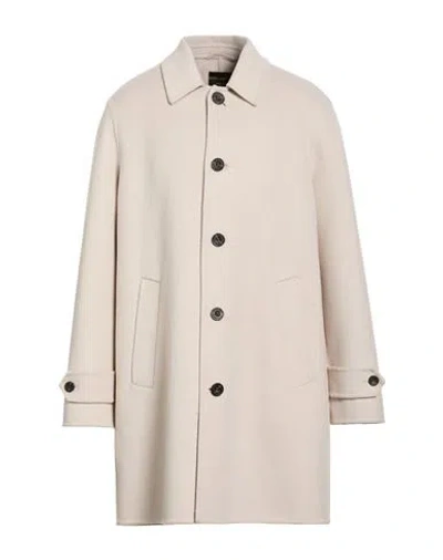 Breras Milano Man Coat Ivory Size Xl Wool, Polyester In Neutral