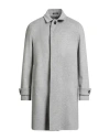 Breras Milano Man Coat Light Grey Size 42 Wool, Polyamide, Cashmere In Gray