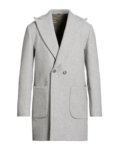Breras Milano Man Coat Light Grey Size 46 Wool, Polyester In Gray