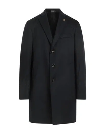 Breras Milano Man Coat Midnight Blue Size 46 Wool, Polyamide, Cashmere