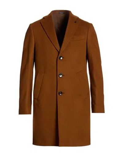 Breras Milano Man Coat Tan Size 42 Wool, Polyamide, Cashmere In Brown