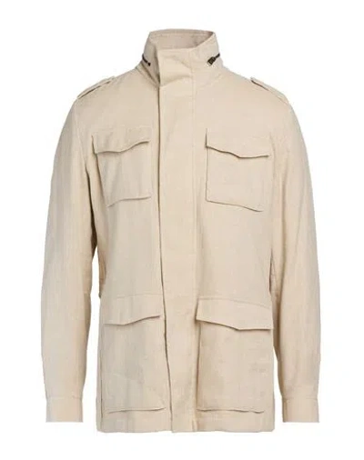 Breras Milano Man Jacket Beige Size 38 Linen, Wool, Viscose, Polyester In Neutral